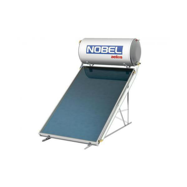 NOBEL AELIOS Glass 120lt/1.5 m2 ηλιακός θερμοσίφωνας με επιλεκτικό συλλέκτη ΑLS διπλής ενέργειας με βάση ταράτσας