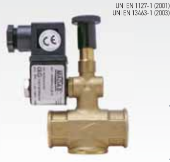 ΗΛΕΚΤΡΟΒΑΝΕΣ ΑΕΡΙΟΥ ΟΡΕΙΧΑΛΚΙΝΕΣ 24V 1" 6bar / NORMALLY OPEN, MANUAL RESET, BRASS SOLENOID VALVES 6bar