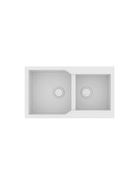 Νεροχύτης Sanitec Ultra Granite 804 από Συνθετικό Γρανίτη Μ86xΠ50cm