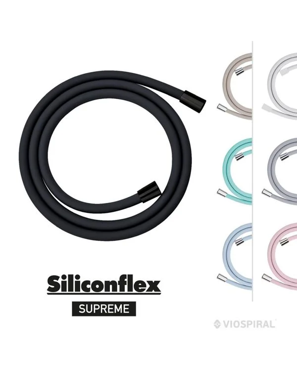 Σπιράλ Ντους Μπάνιου-Λουτρού Σιλικόνης 150cm Βαρέως Τύπου Χρωματιστά Siliconflex Viospiral