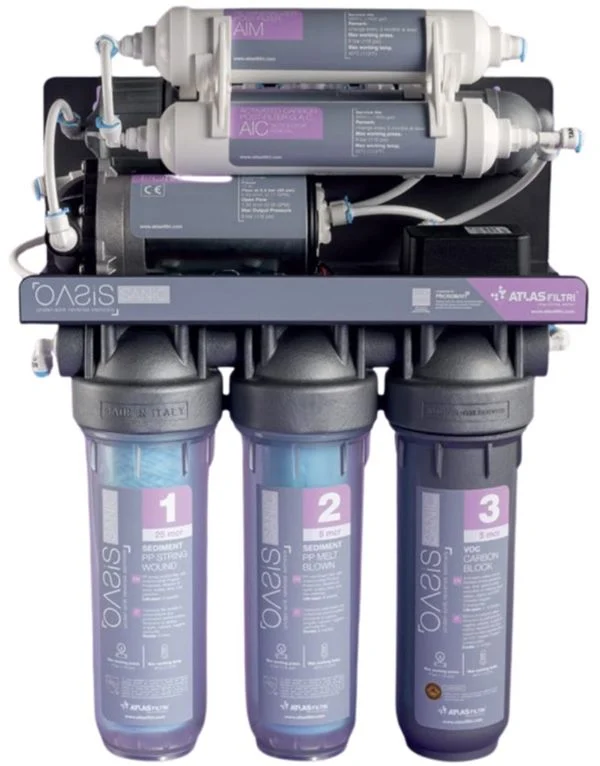 ATLAS FILTRI 387011 Σύστημα Αντίστροφης Όσμωσης 6 Σταδίων με Αντλία Oasis RO Pump 75 GPD - 1812