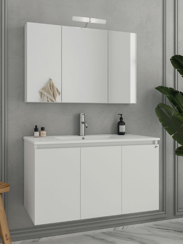 Drop Verona 100 White 5FVR100WH Έπιπλο Μπάνιου Λευκό