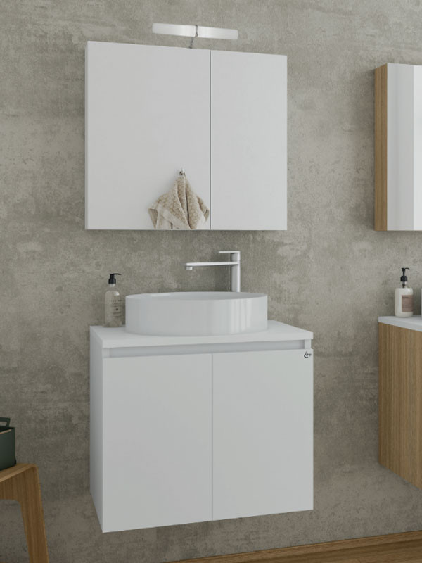 Drop Verona 60 White 5FVRP60WH Έπιπλο Μπάνιου Λευκό