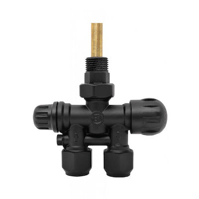 BRASS FORM 6403 Διακόπτης ΜΑΥΡΟΣ Μονοσωληνίου Πετσετοκρεμάστρας Ισιος