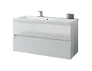 Έπιπλο Μπάνιου 100cm σετ με νιπτήρα Drop Luxus 100 White