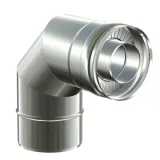 Γωνιά καπνοδόχου Διπλού τοιχώματος Φ130-180-90ο