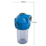 ATLAS FILTRI 101001 Φίλτρο νερού μονό Mignon S-3P 1/2' SX AS με γωνιακή παροχή