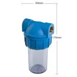 ATLAS FILTRI 101111 Φίλτρο νερού μονό Mignon L-3P 1/2' SX AS με ίσια παροχή