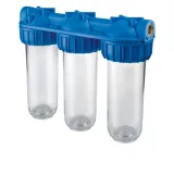 ATLAS FILTRI 161312 Συσκευή Φίλτρου Νερού Senior Triplex Plus 3P 3/4” AFO SX TS με Διάφανη Γυάλα