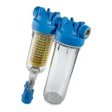 ATLAS FILTRI 251233 Συσκευή Φίλτρου Νερού Κεντρικής Παροχής Αυτοκαθαριζόμενο με Inox Σίτα RAH 90μm Hydra Duo 1"