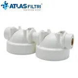 ATLAS FILTRI 319421 Κεφαλή για φίλτρο νερού DP DUO διπλή 1/2" λευκή