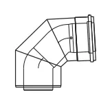 Καμπύλη 87°​ DN80/125 LPBK98