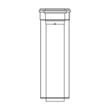 Σωλήνα με υποδοχή 1.00m DN80/125 HLPRL18