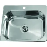 Νεροχύτης Gloria Pago Ένθετος Inox Σατινέ 43x54.5cm Ασημί