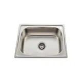 Νεροχύτης Gloria Nevada Ένθετος Inox Σατινέ Μ55xΠ40cm Ασημί