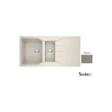 Νεροχύτης Sanitec Ultra Granite 802 Ένθετος από Συνθετικό Γρανίτη Μ100xΠ50cm