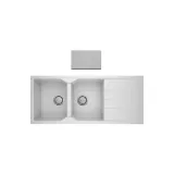 Νεροχύτης Sanitec Ultra Granite 800 Ένθετος από Συνθετικό Γρανίτη Μ116xΠ50cm