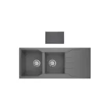 Νεροχύτης Sanitec Ultra Granite 801 Ένθετος από Συνθετικό Γρανίτη Μ116xΠ50cm