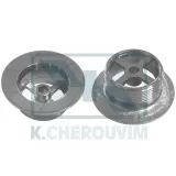 ΒΑΣΗ ΤΑΠΑΣ ΟΡΕΙΧΑΛΚΙΝΗΣ ΧΡΩΜΕ ΑΥΤΟΜΑΤΗΣ ΒΑΛΒΙΔΑΣ ΛΟΥΤΡΟΥ Φ70 Χ Η28 - 1"1/2 ΑΡΣ. Χ Φ8,5