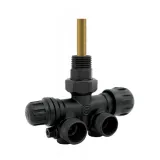 BRASS FORM 8403 Διακόπτης ΜΑΥΡΟΣ Μονοσωληνίου Πετσετοκρεμάστρας Γωνιακός