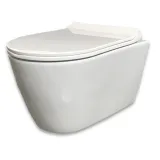 Λεκάνη Κρεμαστή με Κάλυμμα Soft Close Λευκή Huida Omikron 17-1005