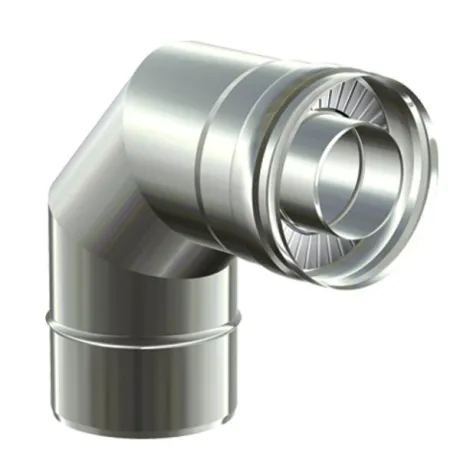 Γωνιά καπνοδόχου Διπλού τοιχώματος Φ250-300-90ο