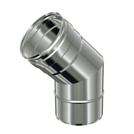 Γωνιά καπνοδόχου μονού τοιχώματος Φ350-45ο