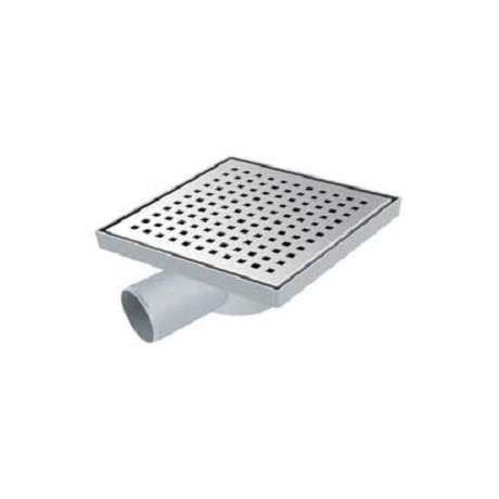 ΣΙΦΩΝΙ ΤΕΤΡAΓΩΝΟ  ΙΝΟΧ ΣΧΑΡΑ 20X20CM Φ40 / ΣΧΕΔΙΟ